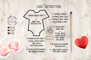Baby T-shirt Washing Care Instructions: Graphics & Illustrations