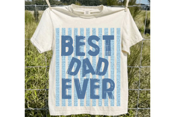 Best Dad Ever SVG: Preppy Stripes for T-Shirt Graphics