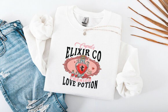 Cupid Love Potion Vintage Illustration