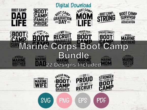Marine Corps Boot Camp Graphics & T-Shirt Designs