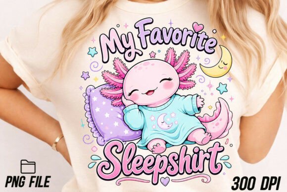 My Favorite SleepShirt PNG, Axolotl PNG Graphic Review