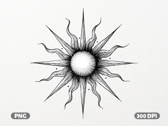 Mystic Sun Star Graphic: T-Shirt and Blog Graphics