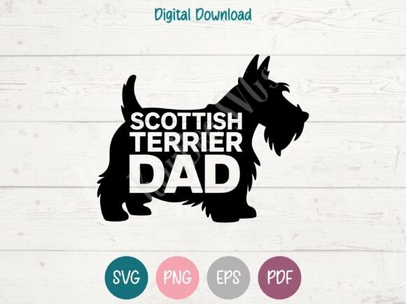 Scottish Terrier Dad Graphics & T-Shirt Designs