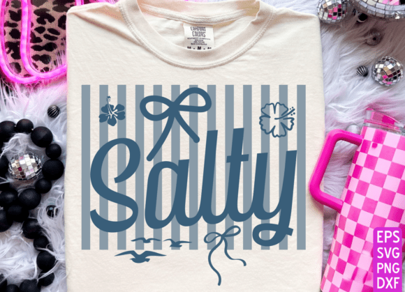 Striped Salty Png, Sarcastic Beach Quote Graphics