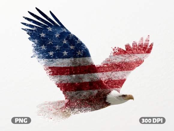 Usa Eagle Flag Grunge Graphics for T-Shirt Designs